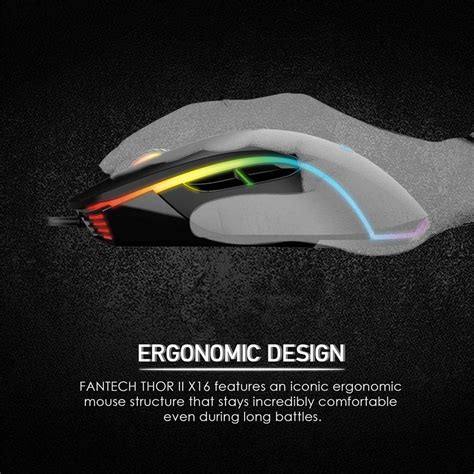 Fantech X16 Thor II 4200 DPI RGB Macro Programmable Wired Gaming Mouse