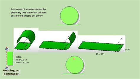 Desarrollo Plano De Un Cilindro Youtube