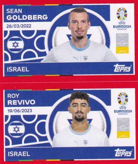 TOPPS UEFA EURO 2024 Sticker Swiss Edition ISR 6 7 Goldberg Revivo