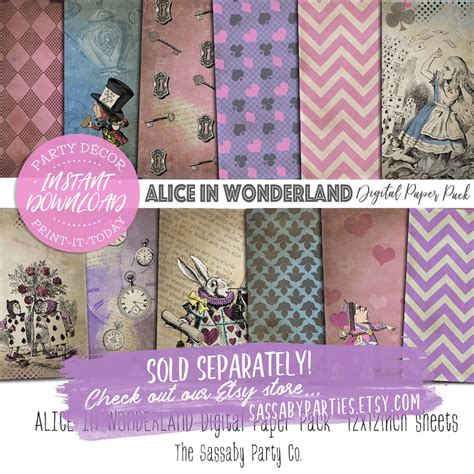 Mad Hatter Tea Party Poster Instant Download Bonkers Quote Etsy