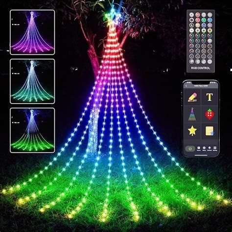 HOLILLUMA Smart Christmas String Lights 11 8FT 344LED RGB Color