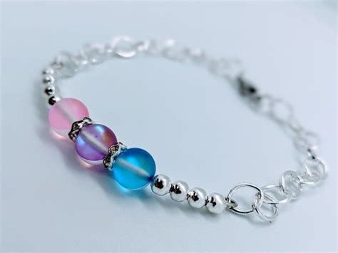 Bi Sexual Pride Moonstone Lgbtq Bracelet Etsy