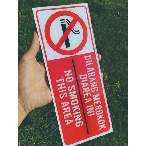 Jual No Smoking Sign Lambang Dilarang Merokok Akrilik X Cm Kecil