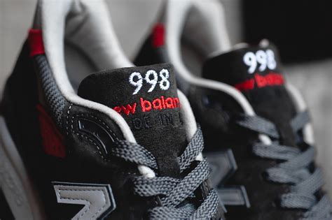 New Balance 998 Black Grey Red - Sneaker Bar Detroit