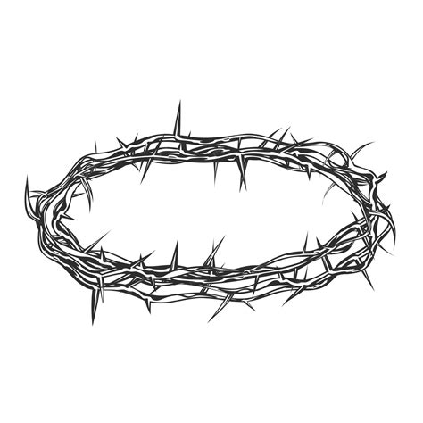 Premium Vector Crown Of Thorns Biblical Wreath Of Thorns Symbol Of