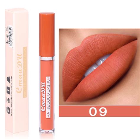 Matoen Matte Lipstick Nude Lip Tint Hour Waterproof Velvet Nonstick Cup Lipgloss Lip Stain
