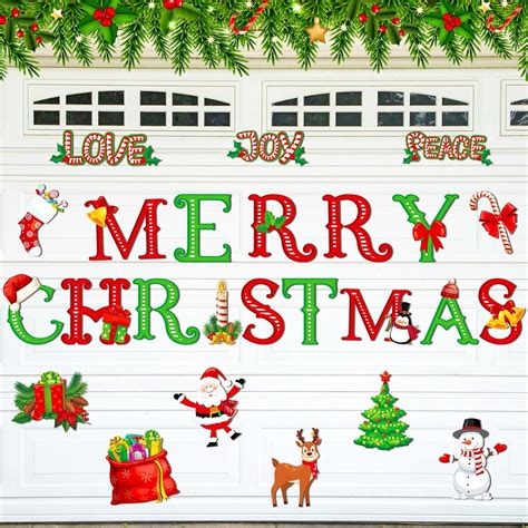 Copkim Christmas Garage Door Magnets Decoration Magnetic Garage Door