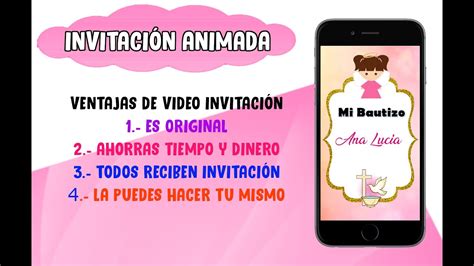 Cómo Hacer Una Video InvitaciÓn O InvitaciÓn Animada De Bautizo En Powerpoint Tutorial