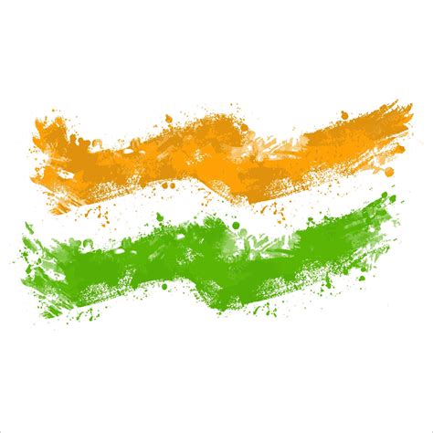 Premium Vector | Indian flag brush strokes, vector illustration.