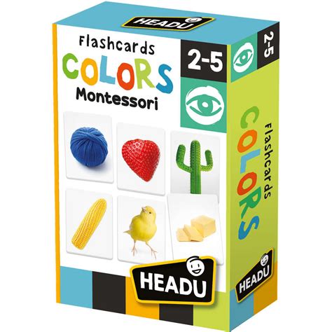 HEADU FLASHCARDS COLORS MONTESSORI 2 5 ANNI