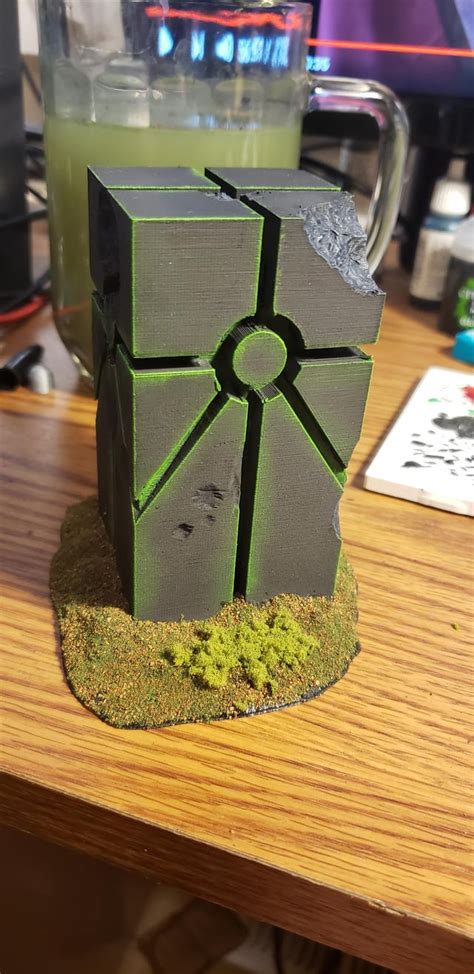 Just Finished My First Piece Of Terrain A 3d Printed Necron Obelisk