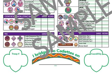 Girl Scouts Juniors Badge Tracking Chart Updated For 2024 2025