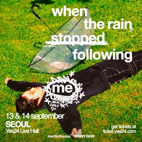 공연안내 Eaj Live In Seoul When The Rain Stopped Following Me” Notice