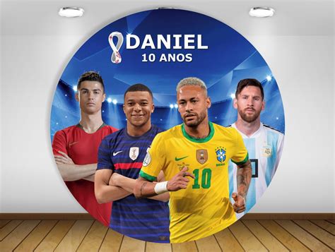 Painel Copa Do Mundo Seleção Neymar Messi Mbappé Ronaldo no Elo7