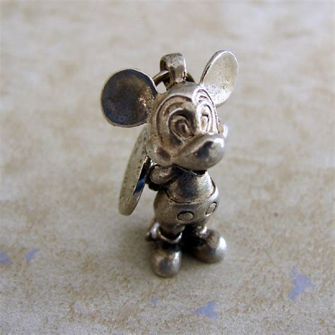 Vintage Charm Bracelets Large Mickey Mouse Walt Disney Sterling Silver