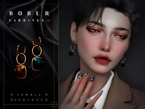 The Sims Resource Pendant Earrings With Gemstones