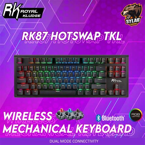 Jual Royal Kludge RK87 G87 RGB TKL Bluetooth Mechanical Gaming