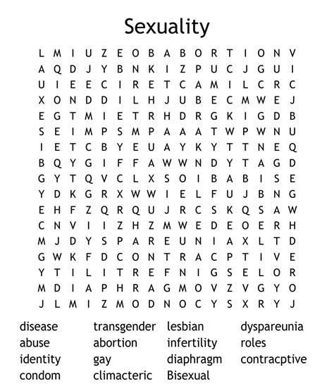 Sexuality Word Search Wordmint