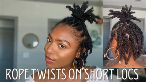 Rope Twists On Short Locs Youtube