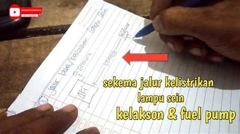 Sekema Jalur Kelistrikan Lampu Sein Klakson Dan Fuel Pump Sepeda Motor