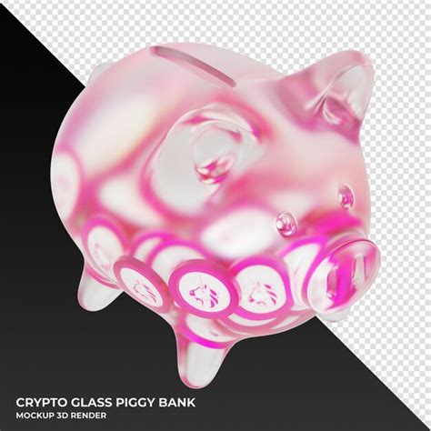 Premium Psd Uniswap Uni Glass Piggy Bank With Crypto Coins 3d