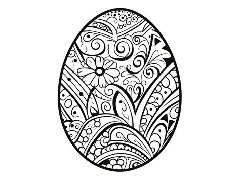 Intricate Pysanky Coloring Sheet Coloring Page