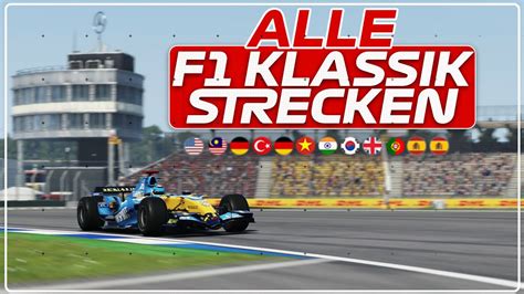 Alle F1 KLASSIK STRECKEN Gameplay YouTube