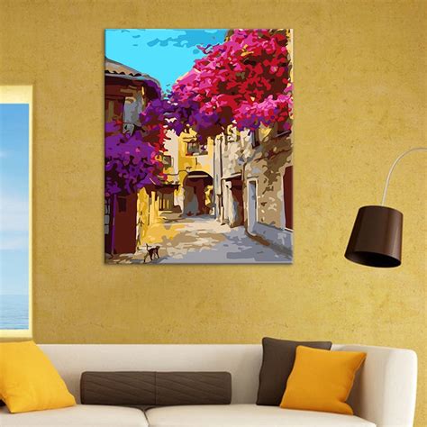 Diy Digital Oil Painting Landscape Healing Hand Painted Coloring Living