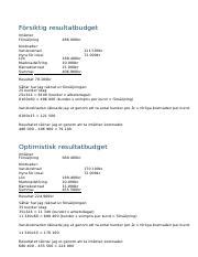 Optimistic Budget Analysis Calculating Sales And Profit For A Course