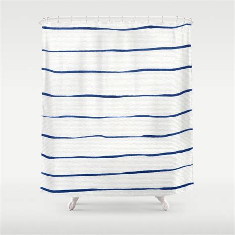 Blue Stripes Shower Curtain By Georgiana Paraschiv Society6