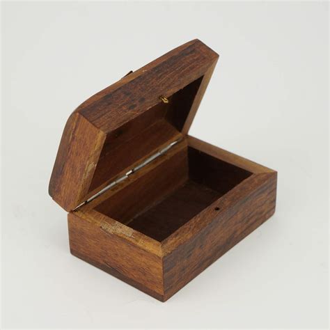 Small Wooden Storage Box With Lid Blessedmart