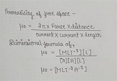 Using Mass M Length L Time T And Current A As Fundamental