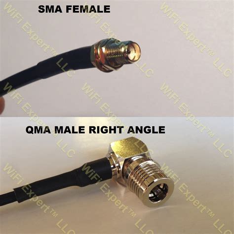 Rg Sma Female To Qma Male Angle Coaxial Rf Pigtail Cable Rf