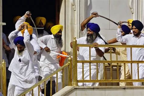 Sikhs Clash In Extraordinary Sword Fight On 30th Anniversary Of Temple