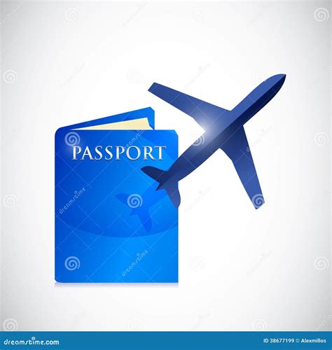 Passport And Airplane Illustration Design Stock Illustration Illustration Of Security Reserve