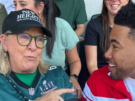 Jake From State Farm Watched Jason Kelces Eagles Game With Donna Kelce