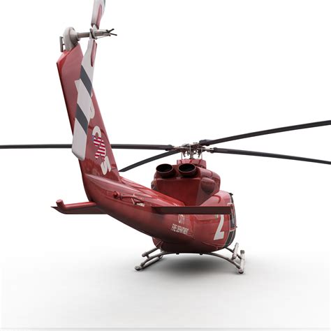 eurocopter bell 412 helicopter interior 3d model