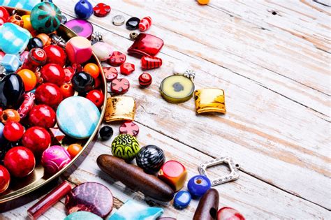 Variety Of Shapes And Colors To Make A Bead Necklace Colorful Beads On