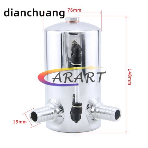 500ml Aluminum Car Racing Engine Oil Catch Can Reservoir Breather Tank Universal Auto