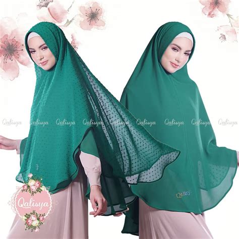 Khimar Marzia By Qalisya Jilbab Syari Bahan Ceruti Babydoll Super