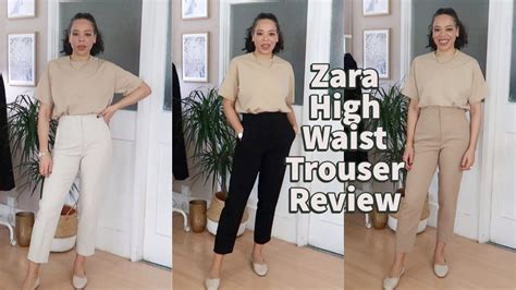 Zara High Waisted Trousers Review Size Medium Large Youtube