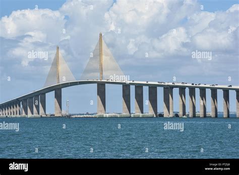 Sunshine Skyway Bridge In St Petersburg Florida Taken From The South