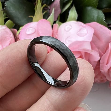 6 Mm Black Tungsten Mens Wedding Bands Tango Tungsten Rings