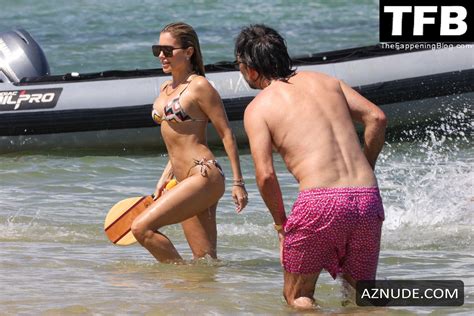 Sylvie Meis Sexy Seen Flaunting Her Hot Figure Wearing A Bikini At The Beach In Saint Tropez