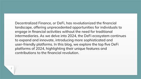 Ppt Exploring The Top 5 Defi Platforms Of 2024 Powerpoint