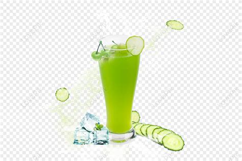 Summer Cool Cucumber Juice Ice Cube Cool Summer Celery Detox Png