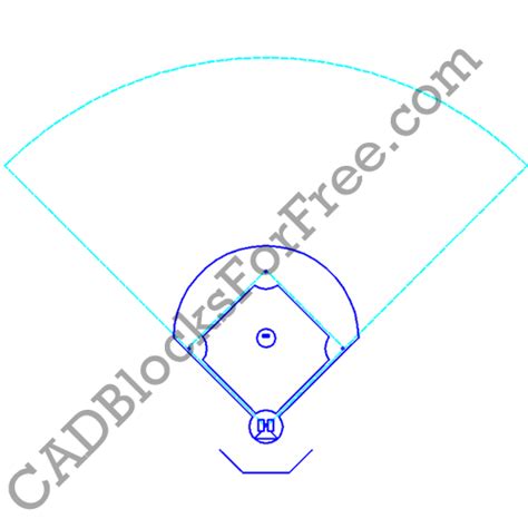 Baseball Field Free Autocad Block In Dwg