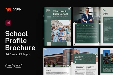 School Profile Brochure Template – Bornx Design | Graphic Design Templates