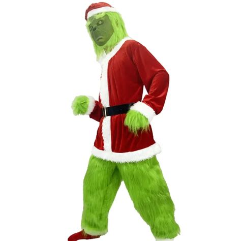 Trajes De Natal Papai Noel Estranho Monstro De Cabelos Verdes Grinch