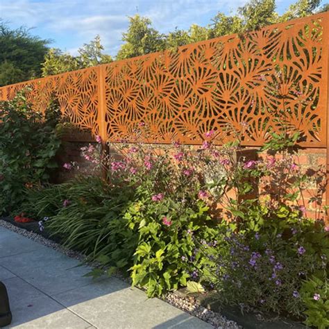 Custom Laser Cut Decorative Garden Screen Partition Panel Stainless